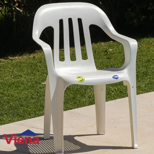 Sillon Plastico VOSS 2000 Fiesta Blanco Con Rejilla
