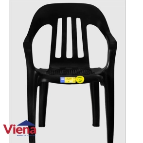Sillon Plastico VOSS2000 Fiesta Negra Con Rejilla