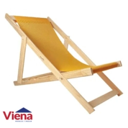 Reposera Descansar Madera Con Cover 3 Posiciones Lustrada 30003