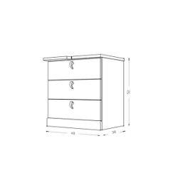 Mesa de Luz Ricchezze Laurina Blanca con Kit