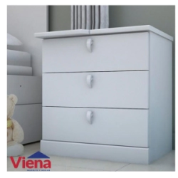 Mesa de Luz Ricchezze Laurina Blanca con Kit