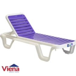 Reposera Plastica Hawaii Blanca Lavanda
