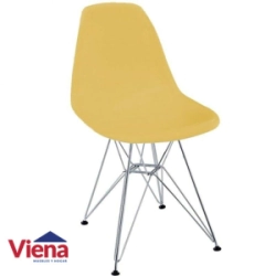 Silla Eames Garden Life Con Patas Cromada Mostaza