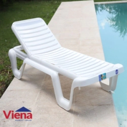 Reposera Plastica VOSS 2000 Hawaii Blanca