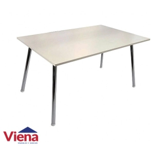 Mesa Melamina Kaunas Sit Blanca  1.20 Pata Cromada A1051