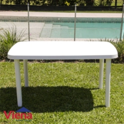 Mesa Plastica Rectangular 1.35 x 80 Margarita VOSS200 Blanca