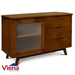 Vajillero Pino Patria Puertas de Vidrio Docta 1.80 507001 Tabaco
