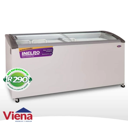 FREEZER EXHIBIDOR INELRO FIH-550PI TAPA VIDRIO INCLIN.