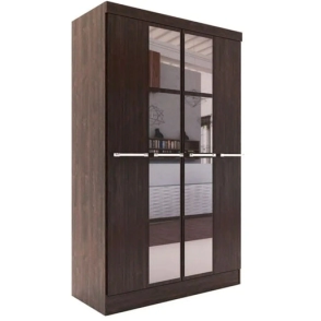 Ropero Delos DL352HA 4 Puertas Abrir 8 Espejos 125x205 Habano