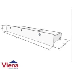 CAJONERA CAMA NIDO EMC TRIPLE CAJONERA BLANCA CANI-C-BL