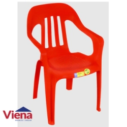 Sillon Plastico VOSS2000 Fiesta Rojo Con Rejilla