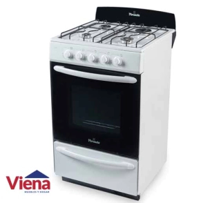 Cocina Florencia 5516F 56cm Blanca Multigas Puerta Doble Vidrio Cajon Parilla