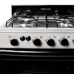 Cocina Volcan 87673V 55cm 4 Hornallas Encendido Luz Inox. Multigas