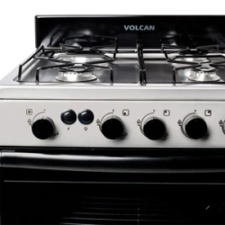 Cocina Volcan 87673V 55cm 4 Hornallas Encendido Luz Inox. Multigas