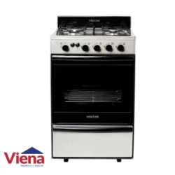 Cocina Volcan 87673V 55cm 4 Hornallas Encendido Luz Inox. Multigas
