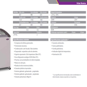 Freezer Exhibidor Inelro FIH-350 PI PLUS Tapa De Vidrio Curvo Plano inclinado
