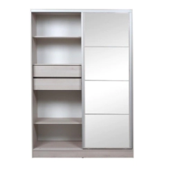 Placard Ricchezze 140 Murano Puerta Corrediza Con Espejo Color Pino/Blanco