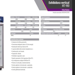 Exhibidora Inelro Vertical 2 Puertas Con Cenefa 980LT MT-980