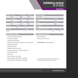 Exhibidora Inelro Vertical BT-19R290 Baja Temperatura 560lts