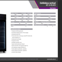 Exhibidora Inelro Vertical MT-34 Black 980Lts