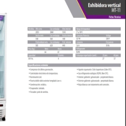 Exhibidora Inelro Vertical MT-11 R209 301lts sin cenefa