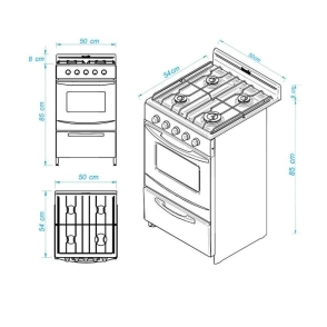 Cocina Escorial Candor Blanca 4 Hornallas Gas Envasado