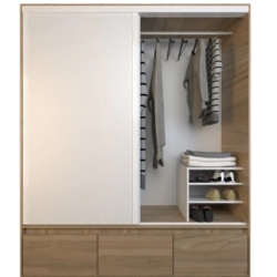 Placard Table�s 6092 COE, Puertas Corredizas 1.80 2P 4 Cajones Olmo Eve