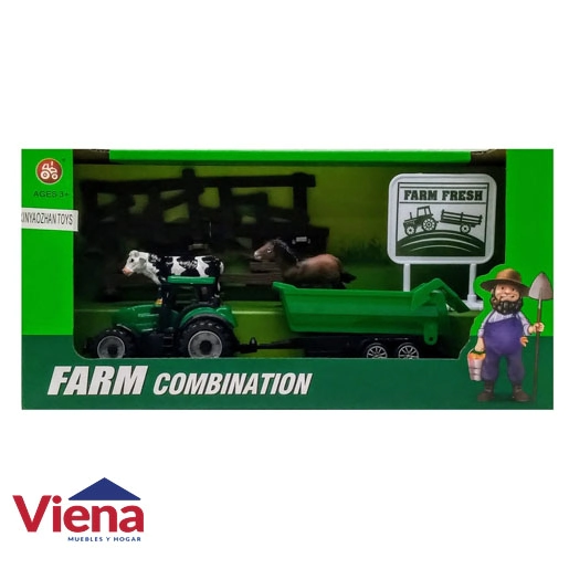 Set Granja Chico con Establo A Friccion Juguetech 6180