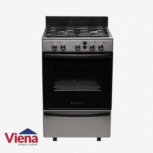 Cocina Orbis 858AP4 55CM 4H Acero Inoxidable Luz Encendido 