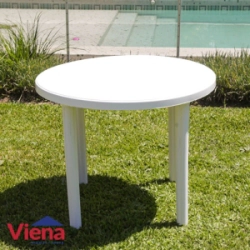 Mesa Plastica Antillas Circular 0.90 De diametro VOSS2000 Blanca