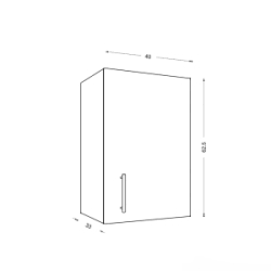 Alacena Ricchezze Am�rica 40 cm. Blanca