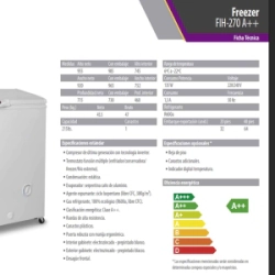Freezer FULL INERLO HOGARR FIH-270 A+ CANASTO 252 LTS