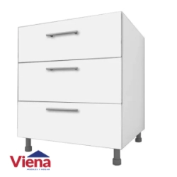 Bajo Mesada Ricchezze 60 cm. Cajonera Lugano Roble Bco