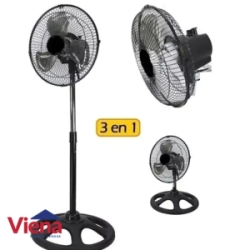 Ventilador De Pie Eiffel 18" Aspas Chapa Cromada E-518