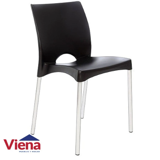 Silla G.Life Boston Negra Patas De Ca�o FR5391