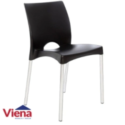 Silla G.Life Boston Negra Patas De Ca�o FR5391