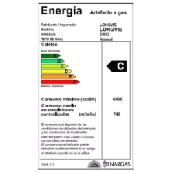 Termotanque Caloragua CA75 75Lts Pie Conexion Superior 235L/h Blanco