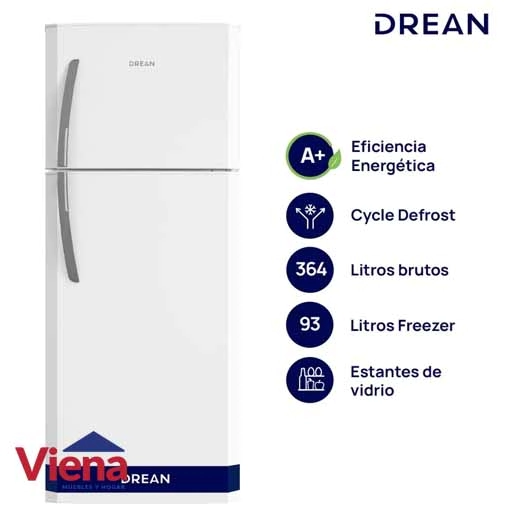 Heladera Drean HDR370F50B Ciclica 362lts Blanca 
