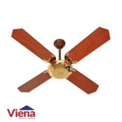 Ventilador Techo Severbon 030023 Dorado  Madera Cedro