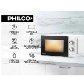 Microondas Philco MPHRW20UAP 20Lts Rotativo Blanco