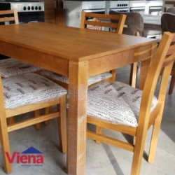 Combo Dimadera Silla 127N 4 + Mesa 120 X 70 3" Miel