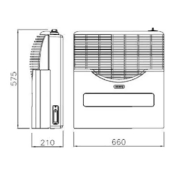 Calefactor sin salida Longvie 5200 ECA5KVT Premium Grafito Termostato