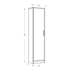 Modulo Multiuso Ricchezze Arco 1 Puerta Blanco Melamina