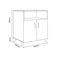 Porta Microonda Delos DL636  2 Puertas 1 estante Blanco