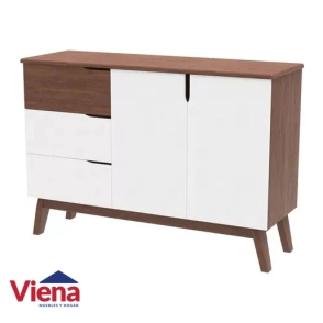 Bahiut Inmacol Mediterraneo 2 Puertas 3 Cajones 140 cm. Casta&ntilde;o 143-3
