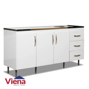 Bajo Mesada Ricchezze 160 cm. Arco Blanco 3 caj.