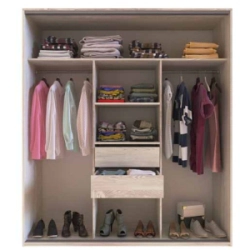 Ropero DELOS DLEF363PC 3 Puertas Corredizas Con Espejo 183 x 210 Pino