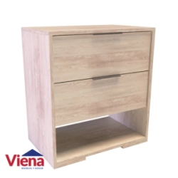 Mesa De Luz DELOS 2 Cajones Pino Cascina.DLD01PC