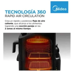 Freidora Midea Sin Aceite  AF-D211BAR1 11L Digital Negra