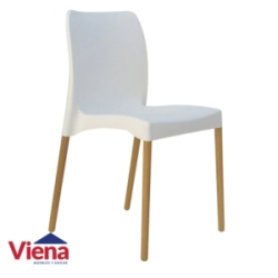 Silla Plastica Mara Sit Blanca Pata Madera A313